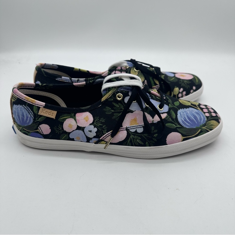 Keds X Rifle Paper Co Floral Canvas Sneakers 7.5 - Picture 8 of 11